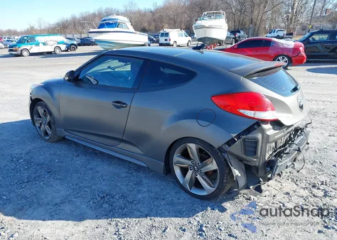 2014 Hyundai Veloster Turbo W/Blue z USA, uszkodzony, nr VIN KMHTC6AE4EU203924